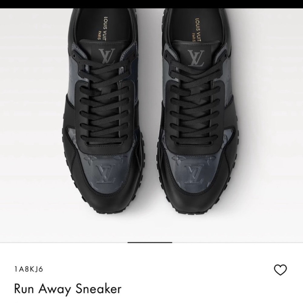 Louis Vuitton Black Monochrome  
Run Away Sneakers
Slightly used
US Size 9 /UK 8